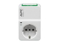 APC Essential Surgearrest PM1WU2 - Överspänningsskydd - AC 230 V - utgångskontakter: 1 - Italien - vit PM1WU2-IT