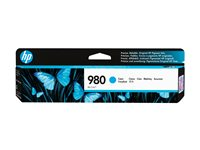 HP 980 - 86.5 ml - cyan - original - bläckpatron - för Officejet Enterprise Color MFP X585; Officejet Enterprise Color Flow MFP X585 D8J07A