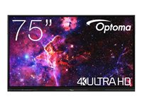Optoma Creative Touch 3753RK - 75" Diagonal klass 3-Series LED-bakgrundsbelyst LCD-skärm - interaktiv - Android - 4K UHD (2160p) 3840 x 2160 H1F0H07BW101