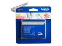 Brother TZe-MQL35 - Matt - vit på ljusgrå - Rulle (1,2 cm x 5 m) 1 kassett(er) bandlaminat - för Brother PT-D210, D600, H110; P-Touch PT-1005, D450, D800, E310, H110, P300, P900, P950 TZEMQL35