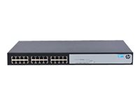 HPE OfficeConnect 1420 24G - Switch - ohanterad - 24 x 10/100/1000 - skrivbordsmodell, rackmonterbar JG708B#ABB