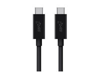 Belkin - USB-kabel - 24 pin USB-C (hane) till 24 pin USB-C (hane) - USB 3.1 - 5 A - 1 m - stöd för 4K, 10 Gbps SuperSpeed+ - svart F2CU052BT1M-BLK