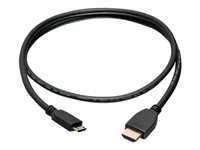 C2G 3ft 4K HDMI to HDMI Mini Cable with Ethernet - High Speed - 60Hz - M/M - HDMI-kabel med Ethernet - 19 pin mini HDMI Type C hane till HDMI hane - 91.4 cm - skärmad - svart 50618