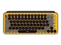 Logitech POP Keys - Tangentbord - trådlös - Bluetooth 5.1, Bluetooth LE - QWERTY - USA, internationellt - tangentbrytare: Brown Tactile - blast 920-010735