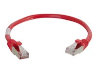 C2G Cat5e Booted Shielded (STP) Network Patch Cable - Patch-kabel - RJ-45 (hane) till RJ-45 (hane) - 1 m - STP - CAT 5e - formpressad - röd 83790