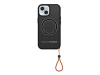 OtterBox Sole Series - Baksidesskydd för mobiltelefon - MagSafe-kompatibilitet - tyg - midnatt krets (svart) - för Apple iPhone 13, 14, 15, 16e 77-99550