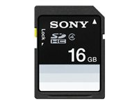 Sony - Flash-minneskort - 16 GB - Class 4 - SDHC - för Cyber-shot DSC-HX10, HX200, TX100; Handycam HDR-CX740; Tablet S SGPT113; a SLT-A65 SF16N4