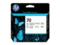 HP 70 - Ljus magenta, ljus cyan - skrivhuvud - för DesignJet HD Pro MFP, T120, Z2100, Z3100, Z3100ps, Z3200, Z3200ps, Z5200, Z5400 C9405A