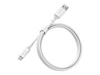 OtterBox Standard - USB-kabel - 24 pin USB-C (hane) till USB (hane) - USB 2.0 - 3 A - 1 m - molndrömfärgad vit 78-52536