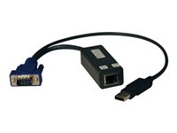 Tripp Lite USB Single Server Interface Unit Virtual Media KVM Switch HD15 USB RJ45 TAA - Förlängare för tangentbord/video/mus - upp till 30 m B078-101-USB-1