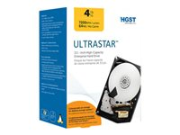 HGST Ultrastar 7K4000 HUS724040ALE640 - Hårddisk - 4 TB - inbyggd - 3.5" - SATA 6Gb/s - 7200 rpm - buffert: 64 MB 0S03601