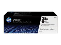 HP 35A - 2-pack - svart - original - LaserJet - tonerkassett (CB435AD) - för LaserJet P1005, P1006, P1007, P1008, P1009 CB435AD