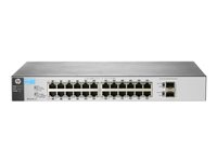 HPE 1810-24G v2 - Switch - Administrerad - 24 x 10/100/1000 + 2 x Gigabit SFP - skrivbordsmodell, rackmonterbar, väggmonterbar J9803A#ABB