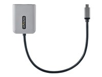 StarTech.com USB-C to Dual HDMI MST HUB, Dual HDMI 4K 60Hz, USB Type C Multi Monitor Adapter for Laptop w/ 1ft (30cm) cable, DP 1.4 Multi-Stream Transport Hub, USB Type C to 2x HDMI Ports - USB-C to HDMI Splitter (MST14CD122HD) - Videokort - 24 pin USB-C hane till HDMI hona - grå MST14CD122HD