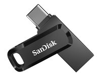 SanDisk Ultra Dual Drive Go - USB flash-enhet - 128 GB - USB 3.2 Gen 1 / USB-C - svart SDDDC3-128G-G46