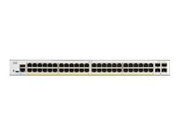 Cisco Catalyst 1300-48P-4X - Switch - L3 - Administrerad - 48 x 10/100/1000 (PoE+) + 4 x 10 Gigabit SFP+ - rackmonterbar - PoE+ (375 W) C1300-48P-4X