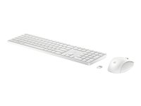HP 650 - Sats med tangentbord och mus - trådlös - 2.4 GHz - vit - för Laptop 15-dw1025nk; Pavilion Plus Laptop 14-eh0660nd 4R016AA