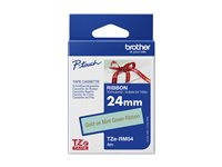 Brother TZe-RM54 - Satin - gulf på mintgrön - Rulle (2,4 cm x 4 m) 1 kassett(er) bandtejp - för Brother PT-D600; P-Touch PT-3600, D600, D800, E550, P750, P900, P950; P-Touch EDGE PT-P750 TZERM54