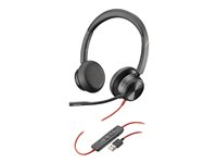 Poly Blackwire 8225-M - Blackwire 8200 series - headset - på örat - kabelansluten - USB-A - svart - Certifierad för Microsoft-teams 772K3AA