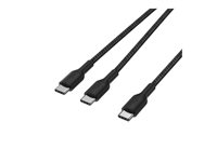 Belkin BoostCharge Pro - USB-kabel - USB-C (hane) till USB-C (hane) - USB 2.0 - 1.5 m - USB Power Delivery (140W), braided - svart CAC004HQ1.5MBK