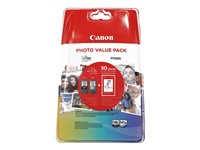 Canon PG-540L/CL-541XL Photo Value Pack - Blank - 2-pack - Lång livslängd - svart, färg (cyan, magenta, gul) - original - blister - bläckbehållare / papperspaket - för PIXMA MG3150, MG3550, MG3650, MG4250, MX395, MX455, MX475, MX525, MX535, TS5150, TS5151 5224B005