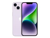 Apple iPhone 14 - 5G smartphone - dual-SIM / Internminne 512 GB - OLED-skärm - 6.1" - 2532 x 1170 pixlar - 2 bakre kameror 12 MP, 12 MP - front camera 12 MP - lila MPX93QN/A