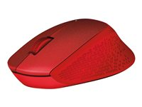 Logitech M330 SILENT PLUS - Mus - 3 knappar - trådlös - 2.4 GHz - trådlös USB-mottagare - röd 910-004911