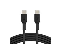 Belkin BoostCharge - USB-kabel - 24 pin USB-C (hane) till 24 pin USB-C (hane) - 1 m - svart CAB003BT1MBK