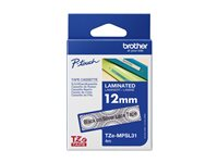 Brother TZe-MPSL31 - Svart på silverspets - Rulle (1,2 cm x 4 m) 1 kassett(er) bandlaminat - för Brother PT-H110; P-Touch PT-E310; P-Touch Cube PT-P300; P-Touch Cube Pro PT-P910 TZEMPSL31