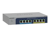 NETGEAR MS108UP - Switch - ohanterad - 4 x 100/1000/2.5G (PoE++) + 4 x 100/1000/2.5G (PoE+) - skrivbordsmodell, väggmonterbar - PoE++ (230 W) MS108UP-100EUS
