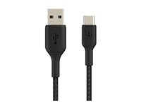 Belkin BoostCharge - USB-kabel - 24 pin USB-C (hane) till USB (hane) - 2 m - svart CAB002BT2MBK