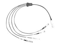 Cisco - 40GBase-CR4 direktkopplingskabel - QSFP+ (hane) till SFP+ (hane) - 2 m - SFF-8431/SFF-8436/SFF-8461 - passiv - brun - återanvänd - för P/N: N9K-C93180YC-FX3, N9K-C9336C-FX2-E, NC55-MPA-4H-HX-S=, NC57-24X400G-BA=, UCS-FI-64108 QSFP4SFP10GCU2M-RF