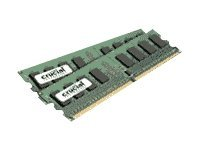 Crucial - DDR2 - sats - 8 GB: 2 x 4 GB - DIMM 240-pin - 800 MHz / PC2-6400 - CL5 - 1.8 V - registrerad - ECC - för Arima NK14X, NM47x; Gigabyte GA-3CESL-RH; Tyan Thunder n6650EX S4989WG2NR CT2KIT51272AB80E