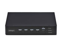 Startech - Omkopplare för tangentbord/video/mus/ljud/USB - 4 x KVM/ljud/USB - 1 lokal användare - skrivbordsmodell - TAA-kompatibel P4AD122M-KVM-SWITCH