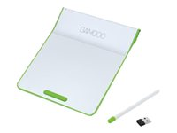 Wacom Bamboo Pad Wireless - Digitaliserare - höger- och vänsterhänta - trådlös - 2.4 GHz - trådlös USB-mottagare - grön, pärlvit CTH-300E