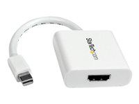StarTech.com Mini DisplayPort till HDMI-videoadapter – Vit - Videokort - Mini DisplayPort hane till HDMI hona - 17 cm - vit MDP2HDW