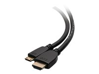 C2G 10ft 4K HDMI to HDMI Mini Cable with Ethernet - High Speed - 60Hz - M/M - HDMI-kabel med Ethernet - 19 pin mini HDMI Type C hane till HDMI hane - 3.05 m - skärmad - svart 50620