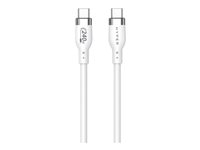 HyperJuice - USB-kabel - 24 pin USB-C (hane) till 24 pin USB-C (hane) - USB 2.0 - 1 m - USB-strömförsörjning (240W), utökat effektområde (EPR) - vit HJ4001WHGL