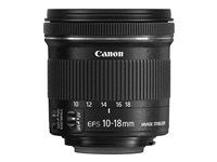 Canon EF-S - Vidvinkelzoomobjektiv - 10 mm - 18 mm - f/4.5-5.6 IS STM - Canon EF - för EOS 100, 1200, 650, 70, 700, Kiss X6i, Kiss X7, Kiss X70, Kiss X7i, Rebel SL1, Rebel T5i 9519B005