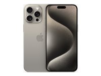 Apple iPhone 15 Pro Max - 5G smartphone - dual-SIM / Internminne 256 GB - OLED-skärm - 6.7" - 2796 x 1290 pixels (120 Hz) - 3 st. bakre kameror 48 MP, 12 MP, 12 MP - front camera 12 MP - naturligt titan MU793QN/A