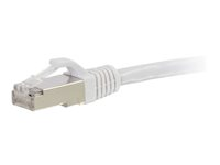 C2G Cat5e Booted Shielded (STP) Network Patch Cable - Patch-kabel - RJ-45 (hane) till RJ-45 (hane) - 1 m - STP - CAT 5e - formpressad - vit 83880