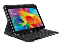 Logitech Ultrathin Keyboard Folio - Tangentbord och foliefodral - Bluetooth - QWERTY - holländsk - för Samsung Galaxy Tab 4 (10.1 tum) 920-006396