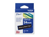 Brother TZe-355 - Självhäftande - vitt på svart - Rulle ( 2,4 cm x 8 m) 1 kassett(er) bandlaminat - för P-Touch PT-D450, D800, P900, P950; P-Touch Cube Plus PT-P710; P-Touch Cube Pro PT-P910 TZE355