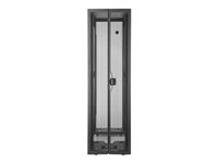 HPE 800mm x 1200mm Enterprise Shock Network Rack - Rack - svart ram, svart med silverutpressning - 42U BW968A