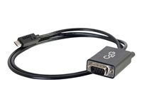 C2G USB 2.0 USB C to DB9 Serial RS232 Adapter Cable Black - USB / seriell kabel - DB-9 (hane) till 24 pin USB-C (hane) - reversibel C-kontakt - svart 88842