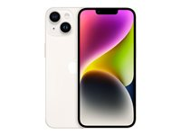 Apple iPhone 14 - 5G smartphone - dual-SIM / Internminne 512 GB - OLED-skärm - 6.1" - 2532 x 1170 pixlar - 2 bakre kameror 12 MP, 12 MP - front camera 12 MP - starlight MPX33QN/A