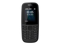 Nokia 105 - Funktionstelefon - dual-SIM / Internal Memory 4 MB - svart 16KIGB01A02