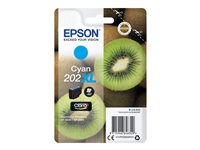 Epson 202XL - 8.5 ml - hög kapacitet - cyan - original - blister - bläckpatron - för Expression Premium XP-6000, XP-6005, XP-6100, XP-6105 C13T02H24010