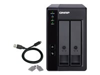 QNAP TR-002 - Hårddiskarray - 2 fack (SATA-600) - USB 3.1 Gen 2 (extern) TR-002