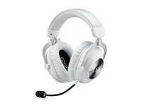 Logitech G Pro X 2 - Headset - fullstorlek - LIGHTSPEED - trådlös - ljudisolerande - vit 981-001269